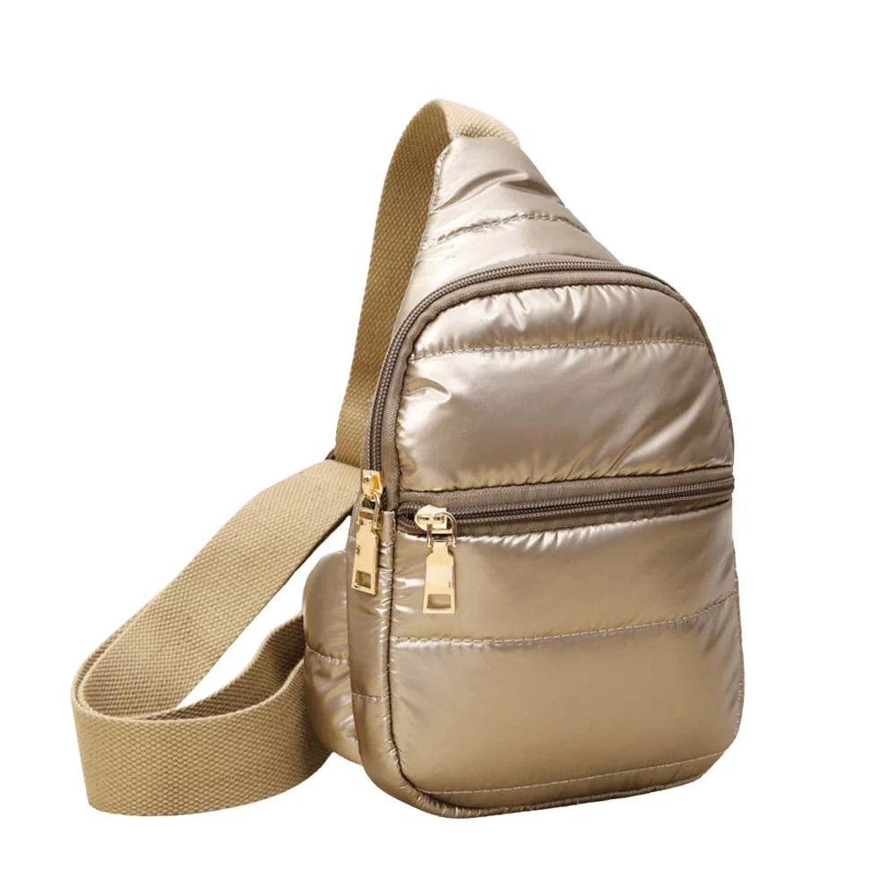 Stylish Gold-Tone Sling Bag