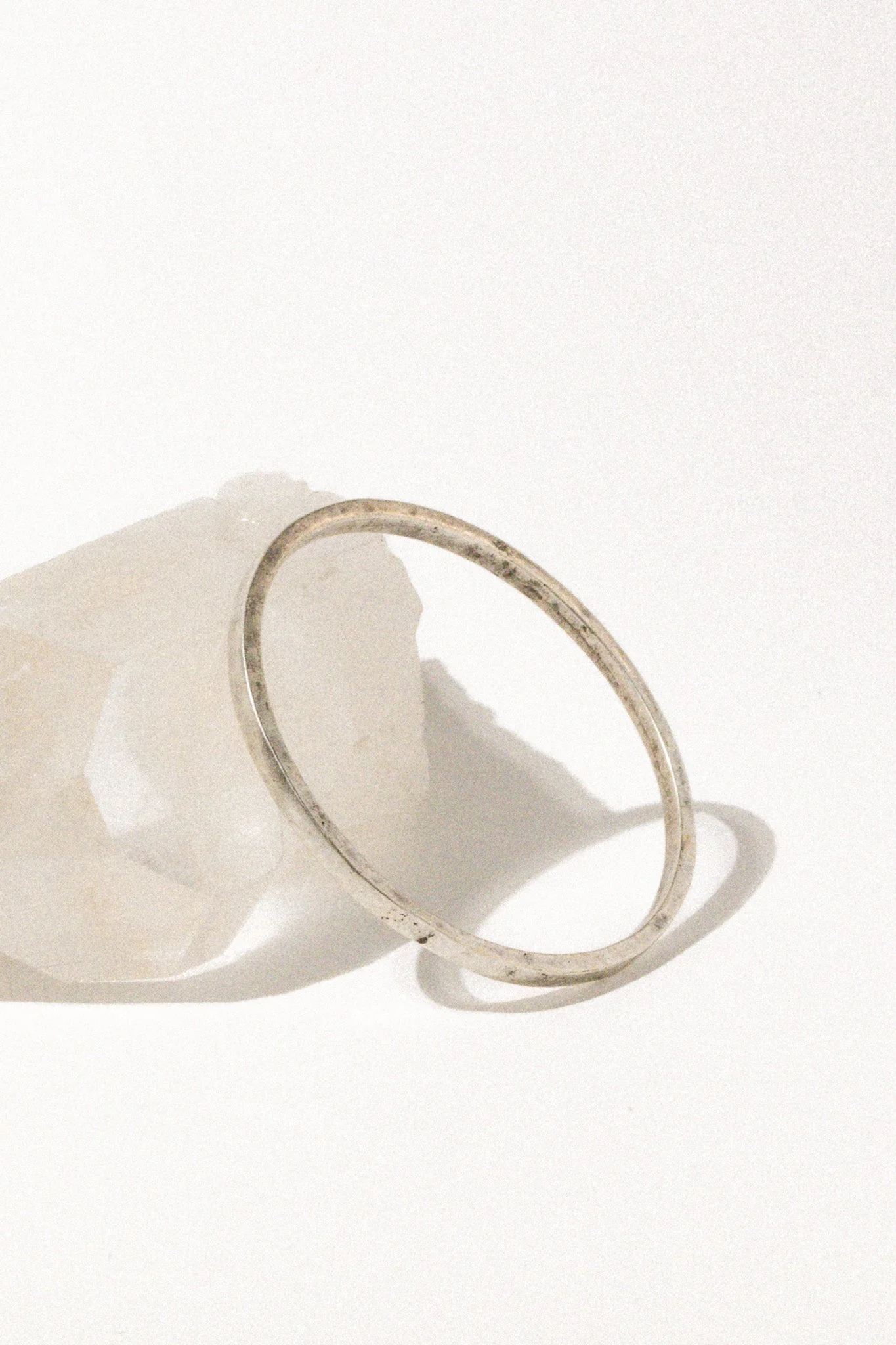 Elegant Rhodium-Plated Bangle