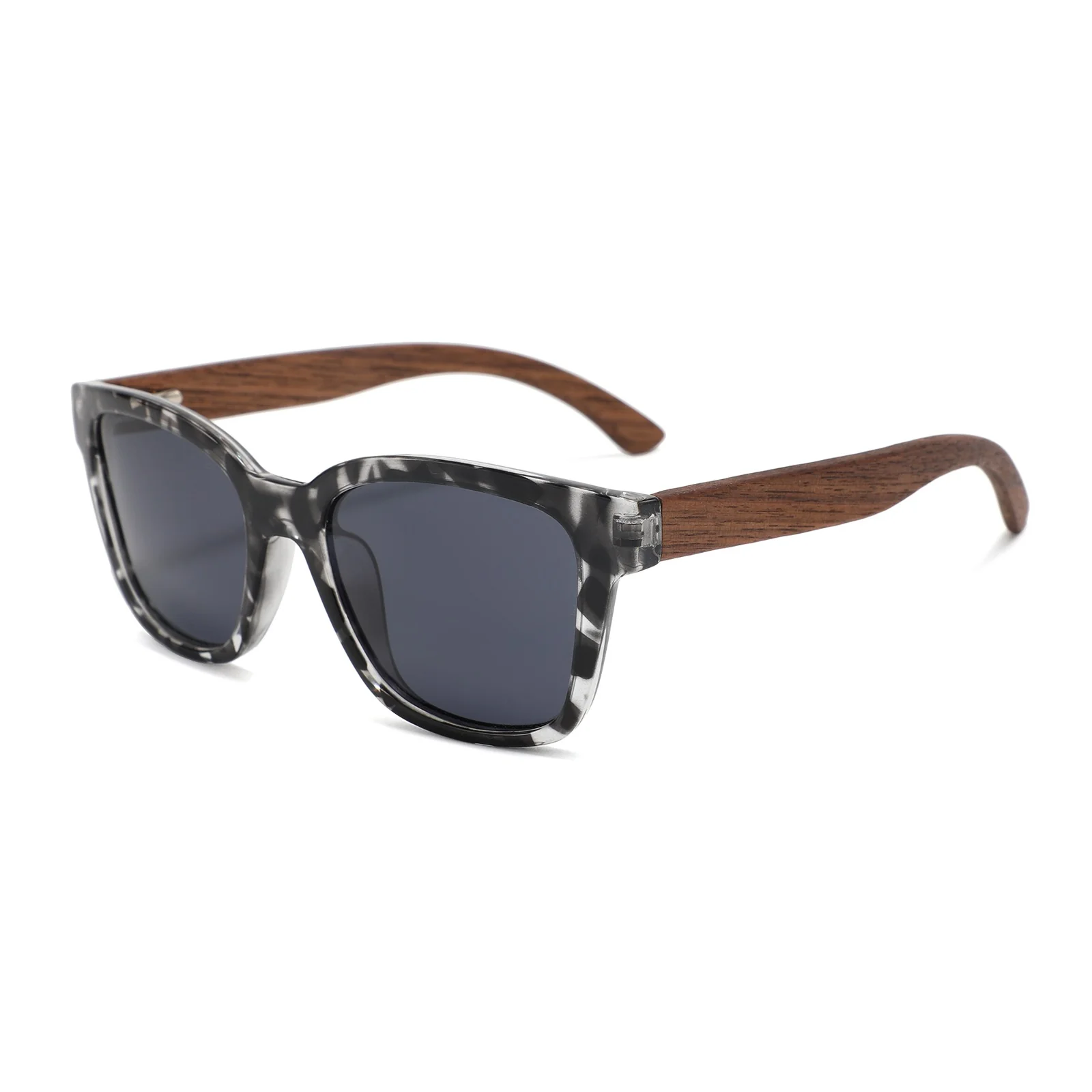 Stylish Wooden-Templed Sunglasses