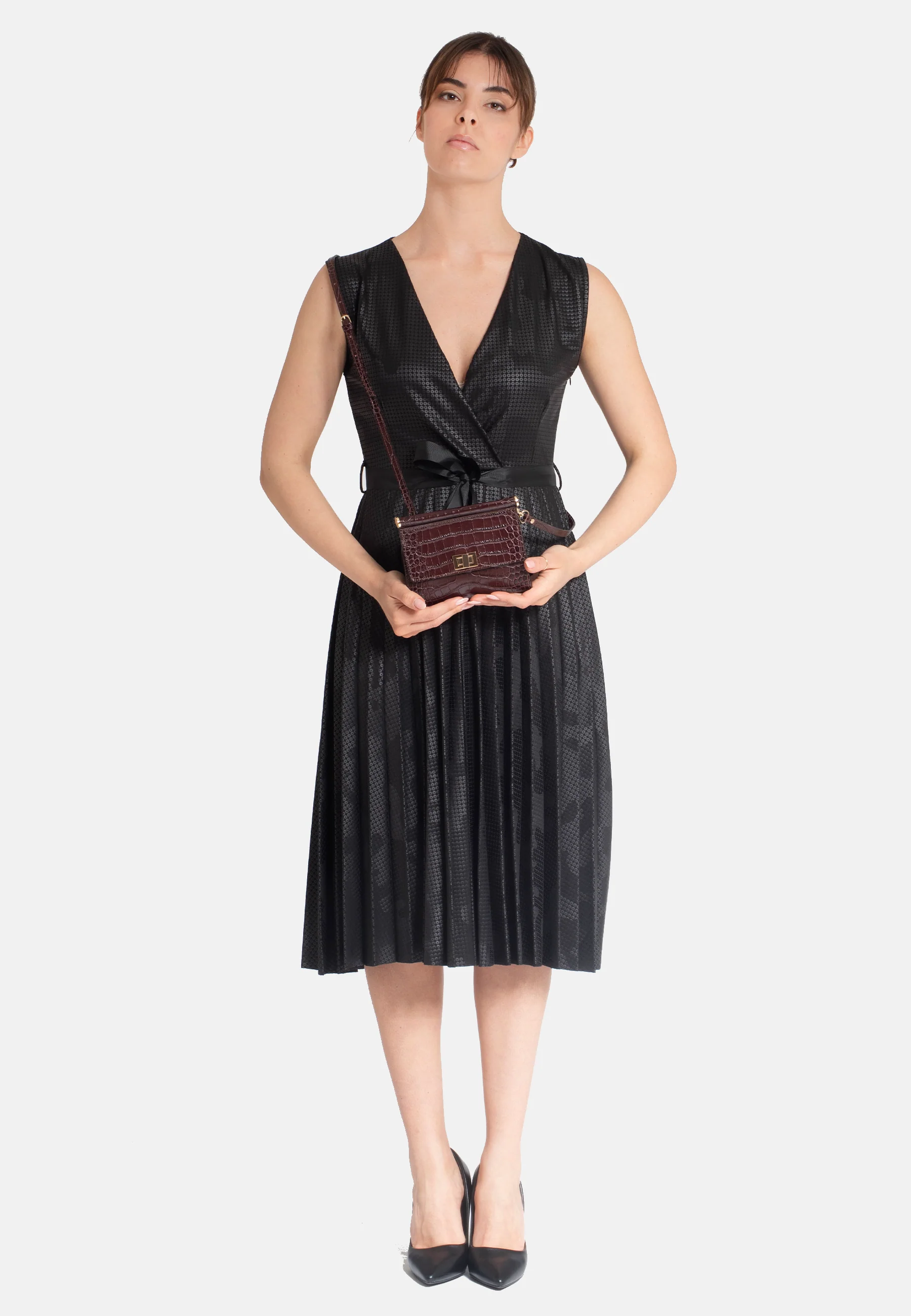 Chic Crocodile Pattern Shoulder Bag