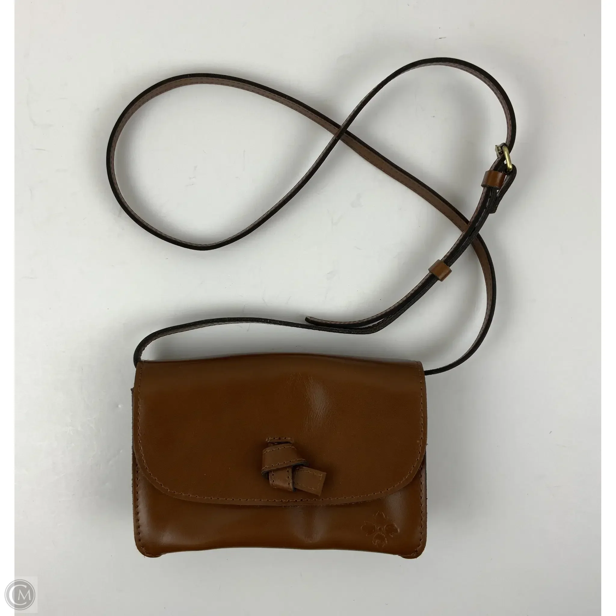 Elegant Brown Faux Leather Crossbody Bag