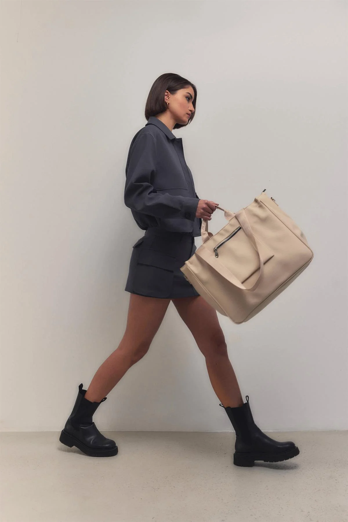 Stylish Beige Tote Bag