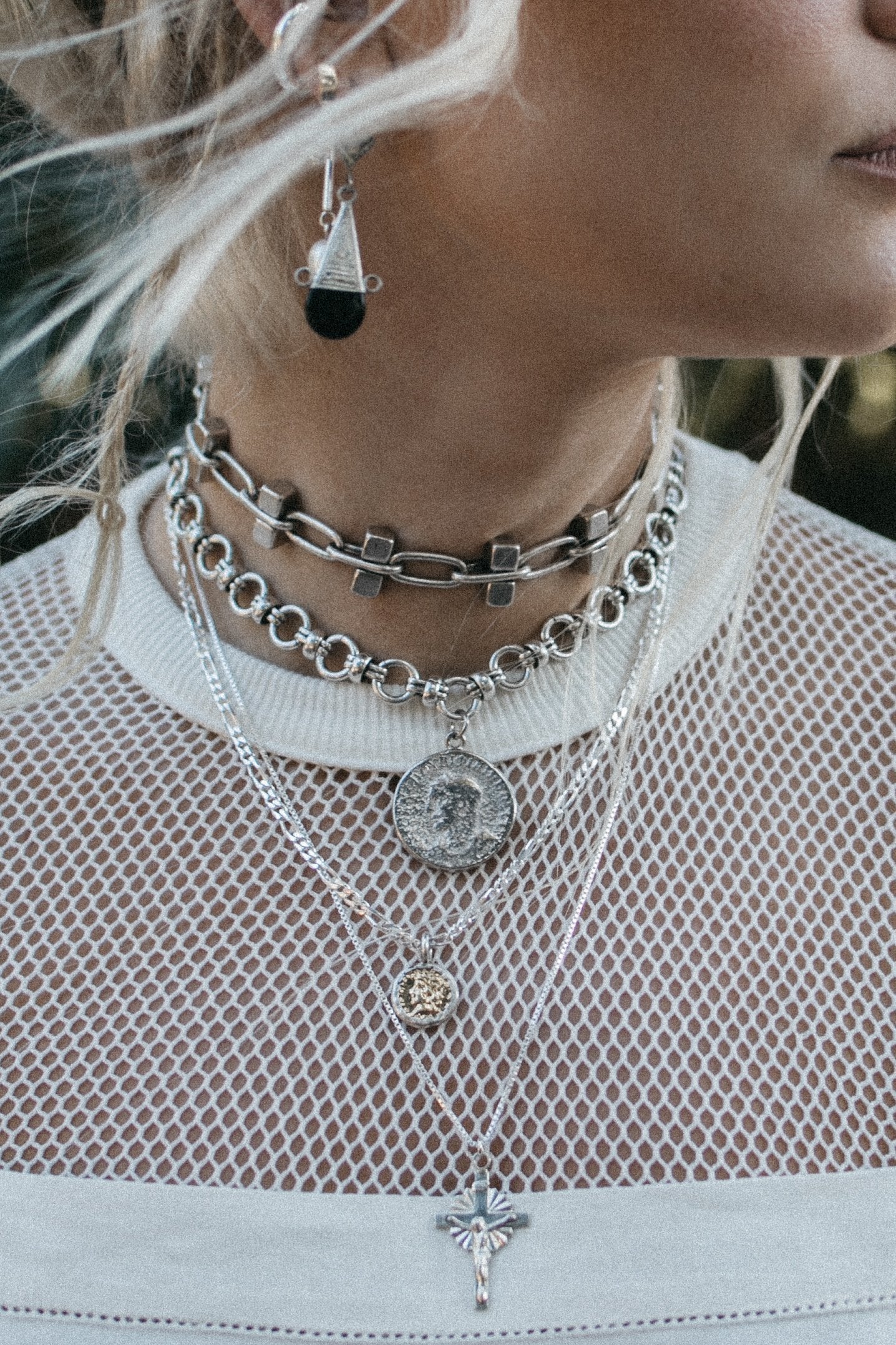 Vintage Coin Charm Necklace