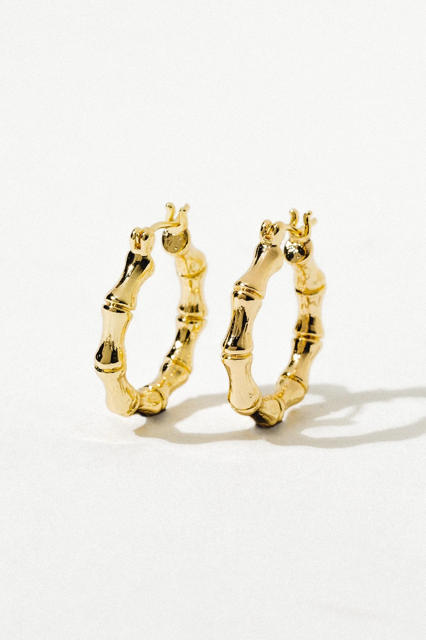 Bamboo-Inspired Hoop Earrings