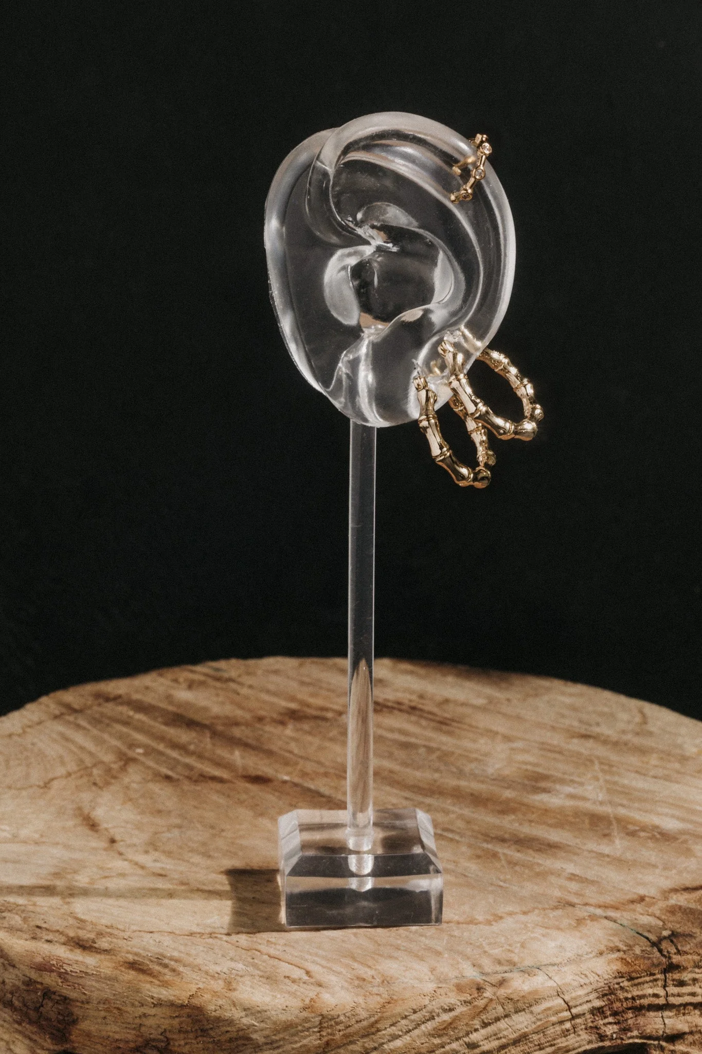 Bamboo-Inspired Hoop Earrings