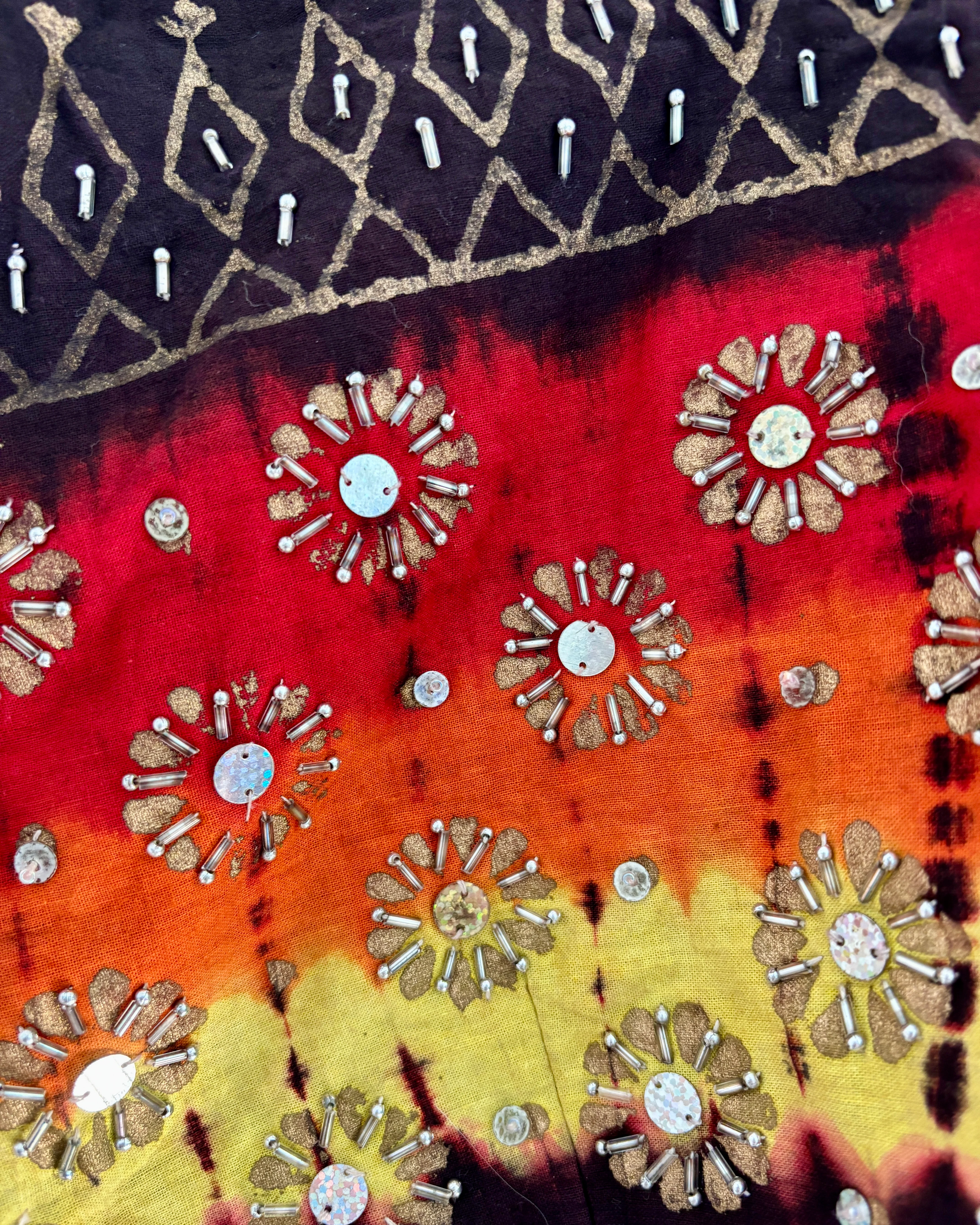 Bohemian Flower Embroidered Top And Skirt Set