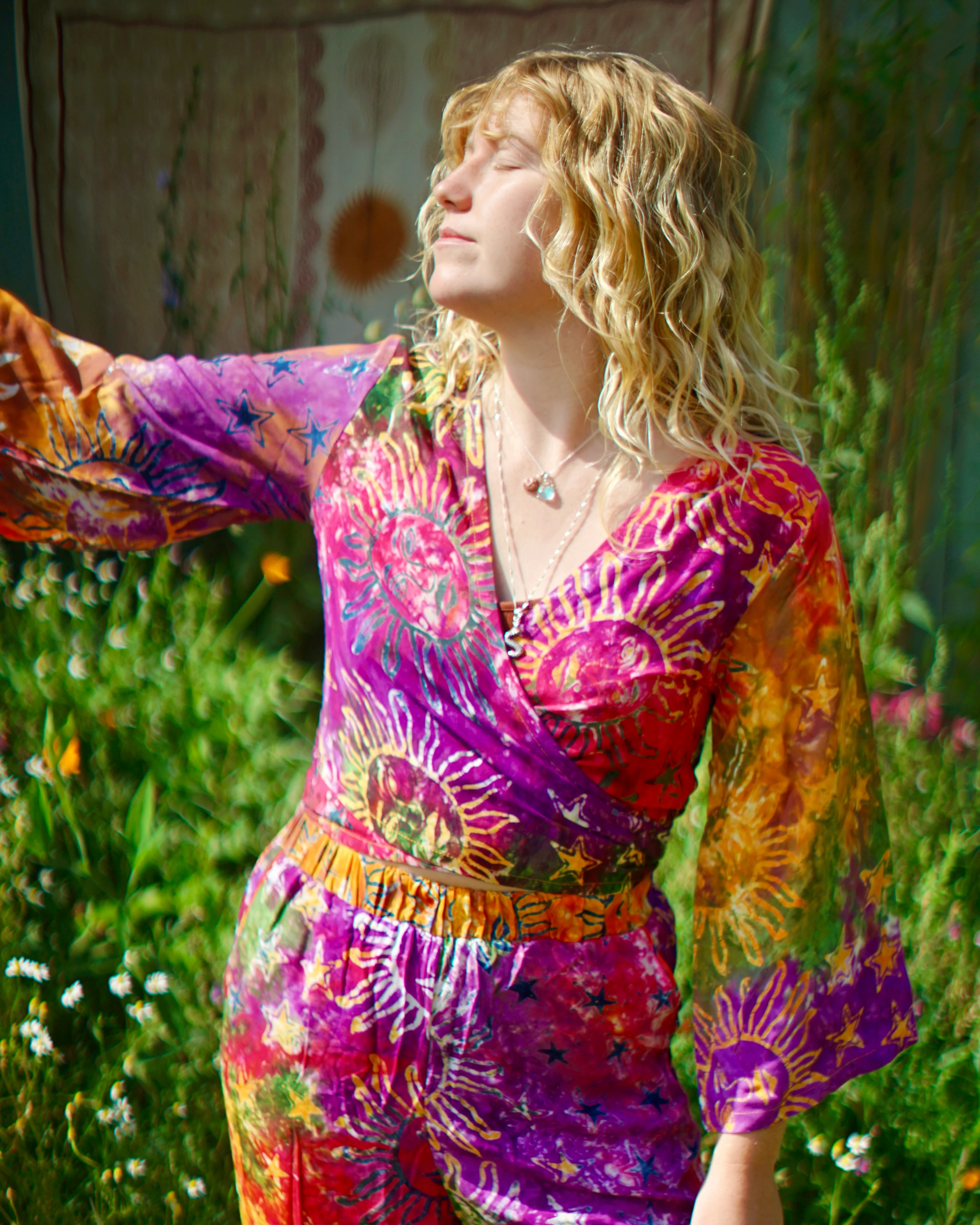 Vibrant Bohemian Tie-Dye Blouse