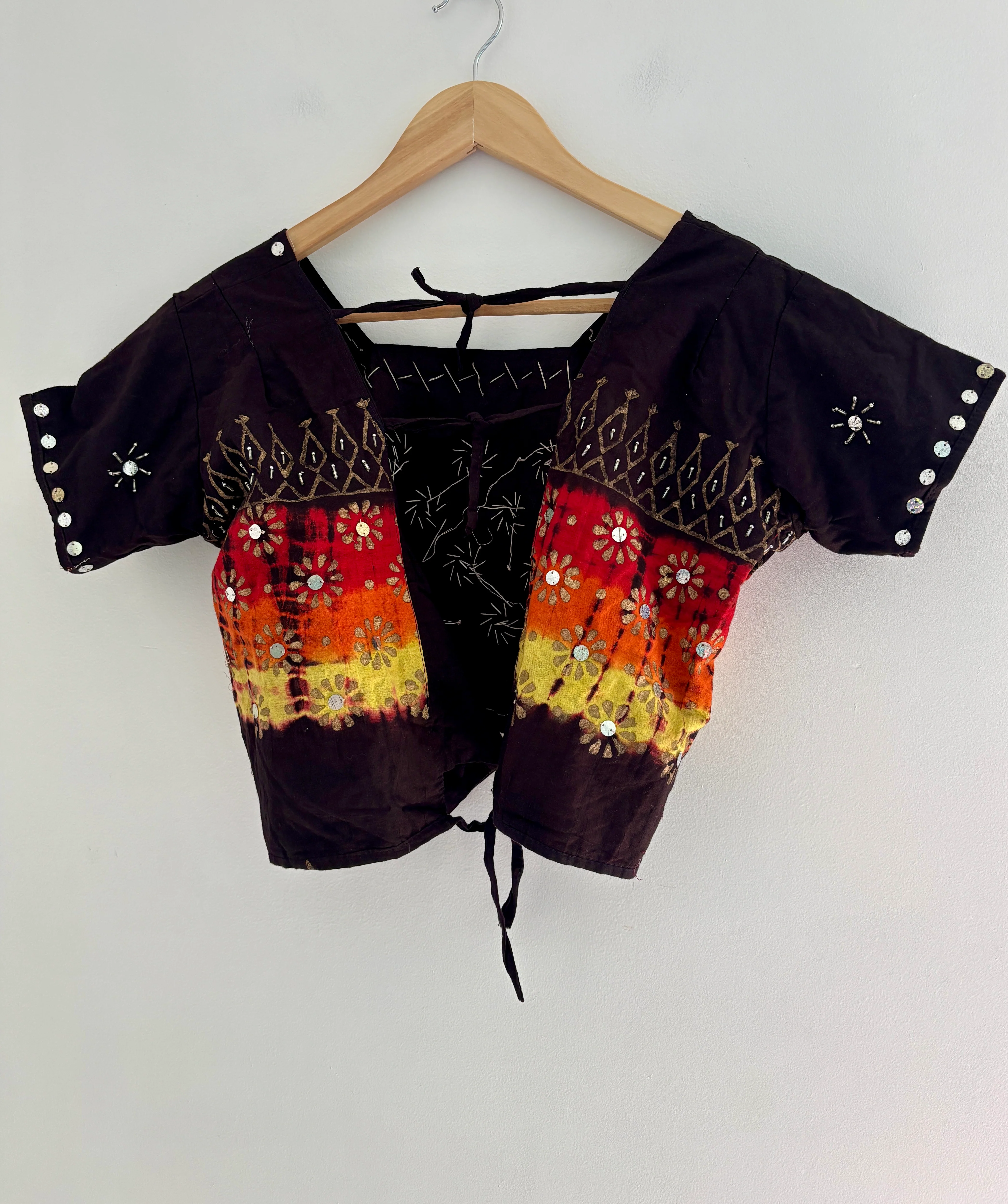 Bohemian Flower Embroidered Top And Skirt Set