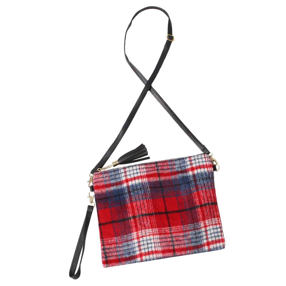 Chic Plaid Pattern Shoulder Bag