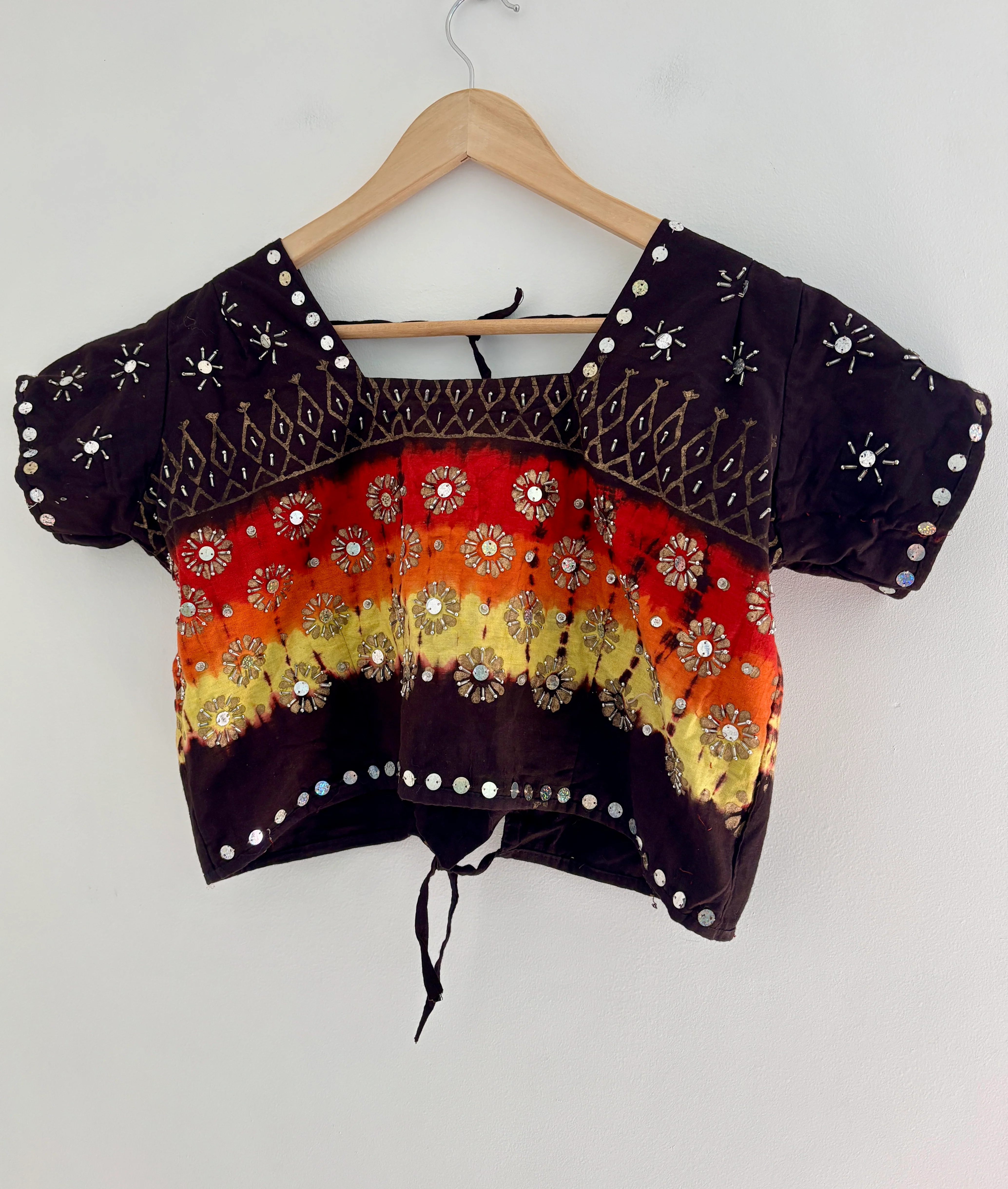 Bohemian Flower Embroidered Top And Skirt Set